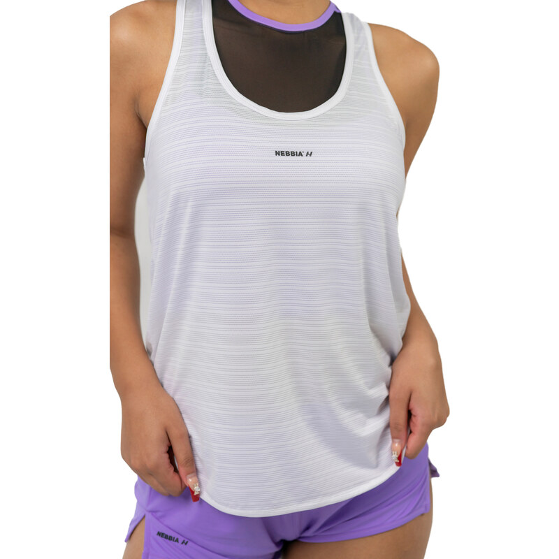 NEBBIA FIT Activewear tílko “Airy” 439 White