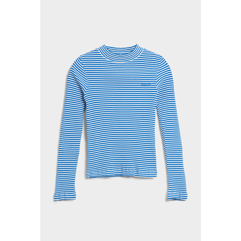 TRIČKO GANT D2. STRIPED RIB POLO TOP modrá 122/128