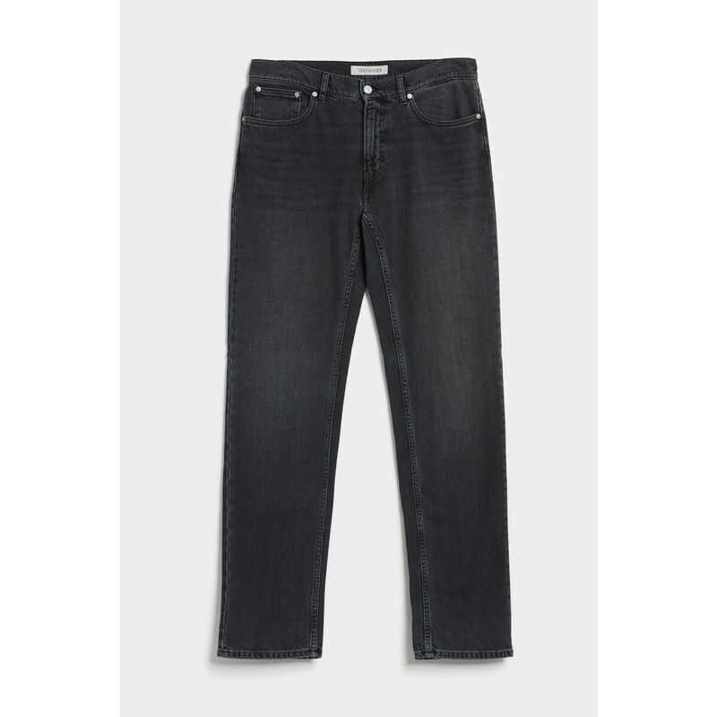 DŽÍNY TRUSSARDI 5 POCKET 380 ICON REGULAR STRAIGHT DENIM CACHEMIRE TOUCH BLACK