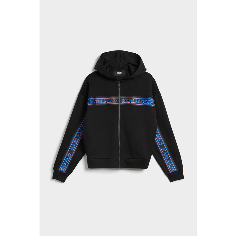 MIKINA KARL LAGERFELD DOUBLE JERSEY ZIP UP W/HOOD