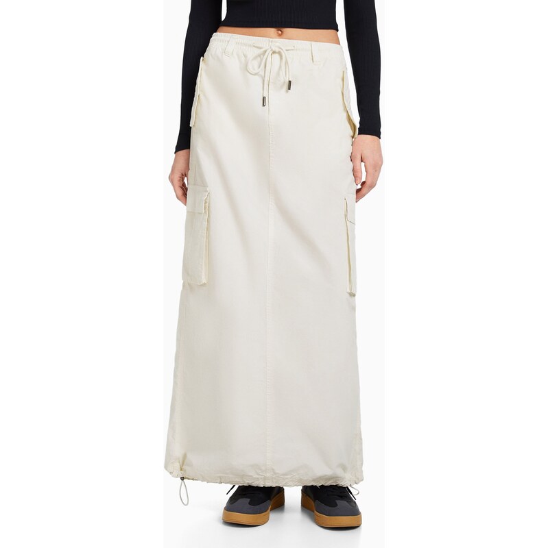 Bershka Sukně offwhite