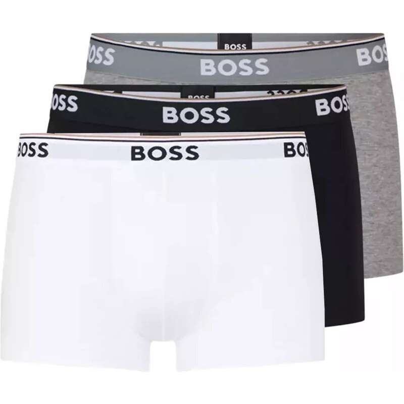 Hugo Boss pánské boxerky 3pack černé, šedé, bílé