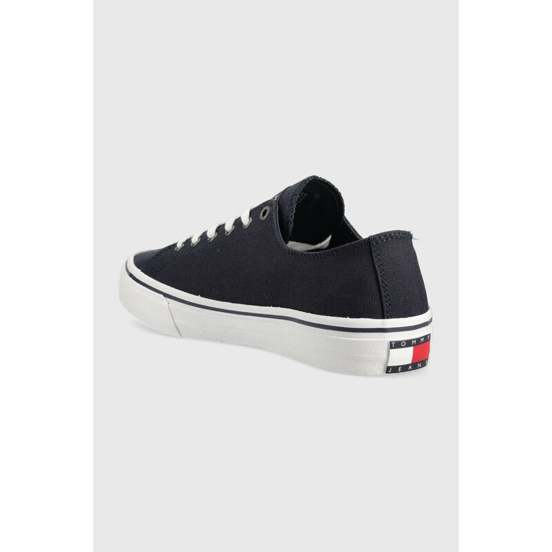 Tenisky Tommy Jeans SKATE CANVAS ESS pánské, tmavomodrá barva, EM0EM01175