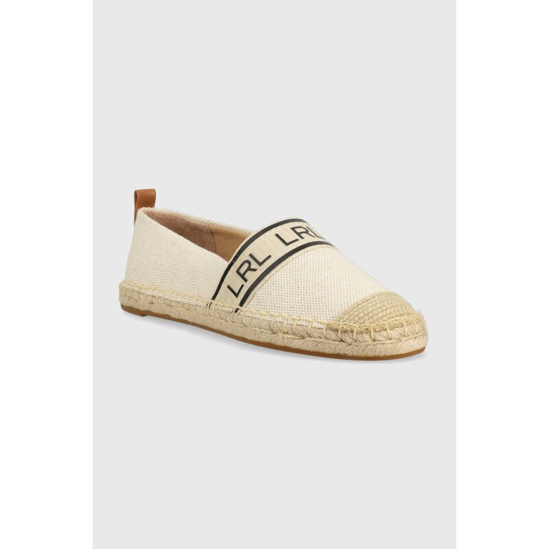 Espadrilky Lauren Ralph Lauren Caylee III béžová barva, 80289100000000000