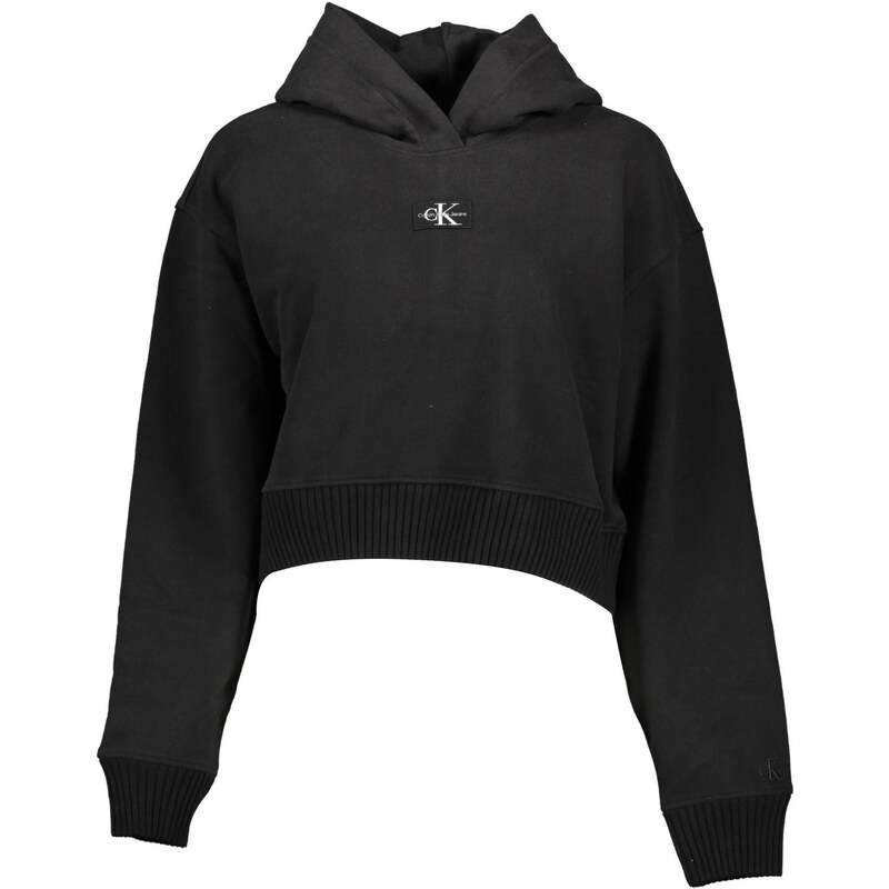 Calvin Klein Badge Wide Sleeves Crop Hoodie