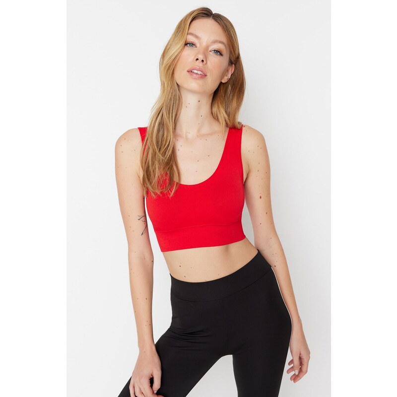 Trendyol Red Seamless/Seamless Support/Shaping Knitted Sports Bra