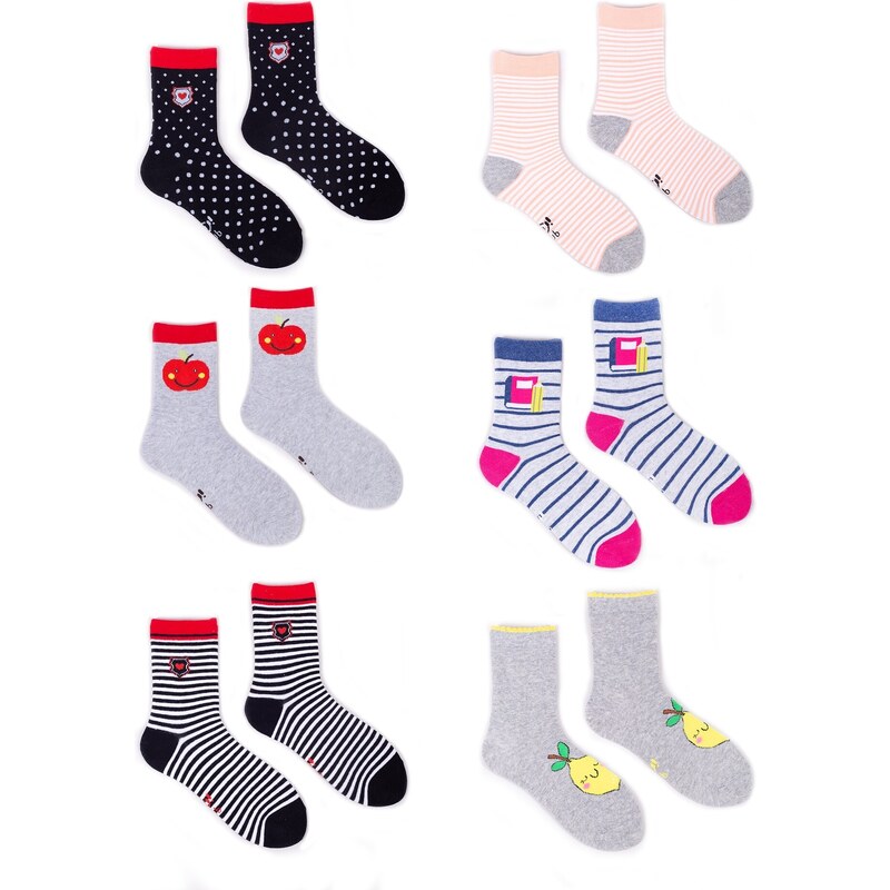 Yoclub Kids's 6Pack Socks SKA-0006G-AA00-007