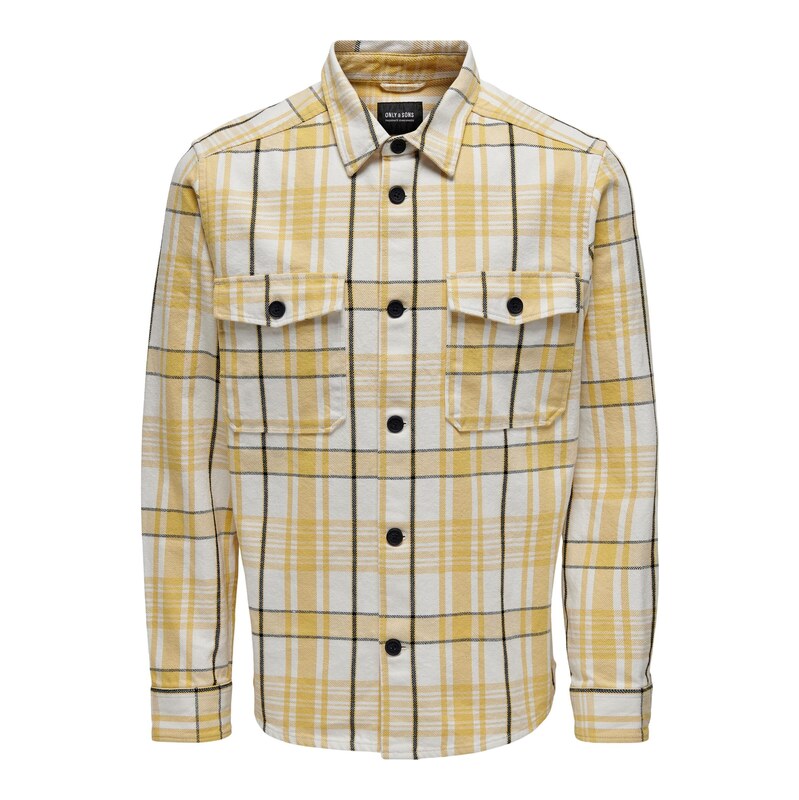 Only & Sons Košile ONSMilo citronová / medová / černá / bílá