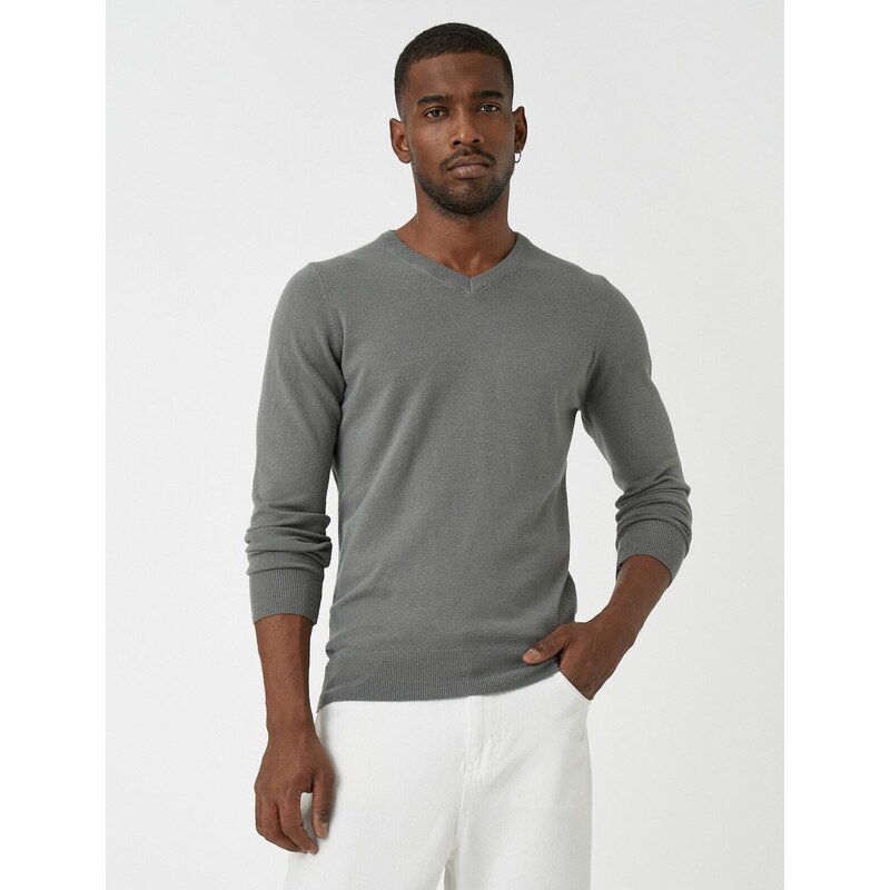 Koton Basic Knitwear Sweater V-Neck