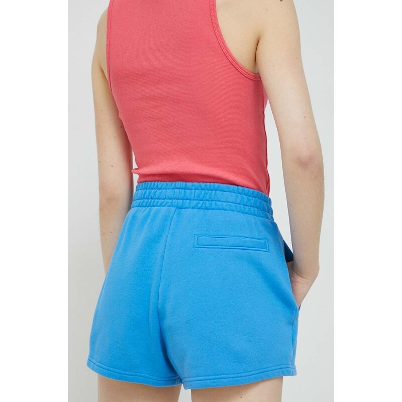 Bavlněné šortky Tommy Jeans hladké, high waist