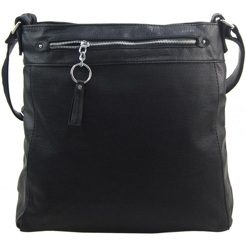 TESSRA Velká černá crossbody dámská kabelka D5580