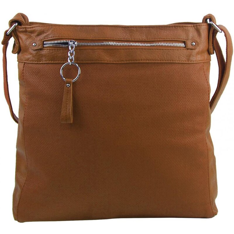 TESSRA Velká hnědá crossbody dámská kabelka D5580