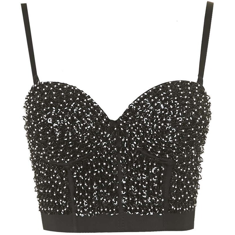 Topshop **Beaded Bustier by WYLDR