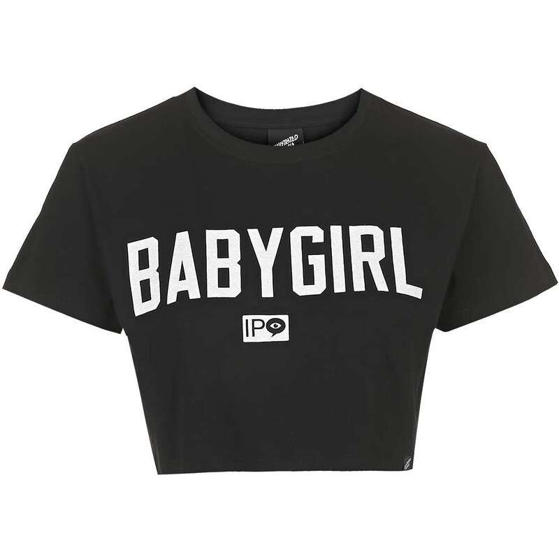 Topshop **Babygirl Wide Crop Top by Illustrated People