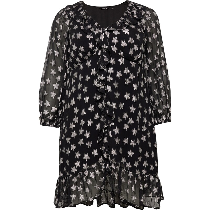Dorothy Perkins Curve Šaty černá / stříbrná
