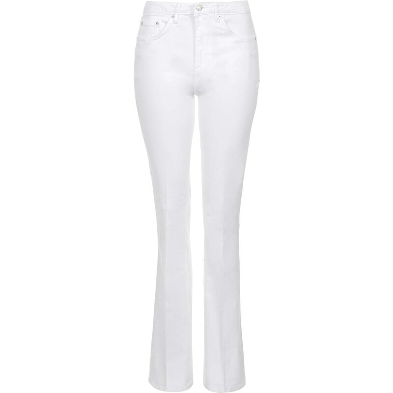 Topshop MOTO White Tally Flared Jeans