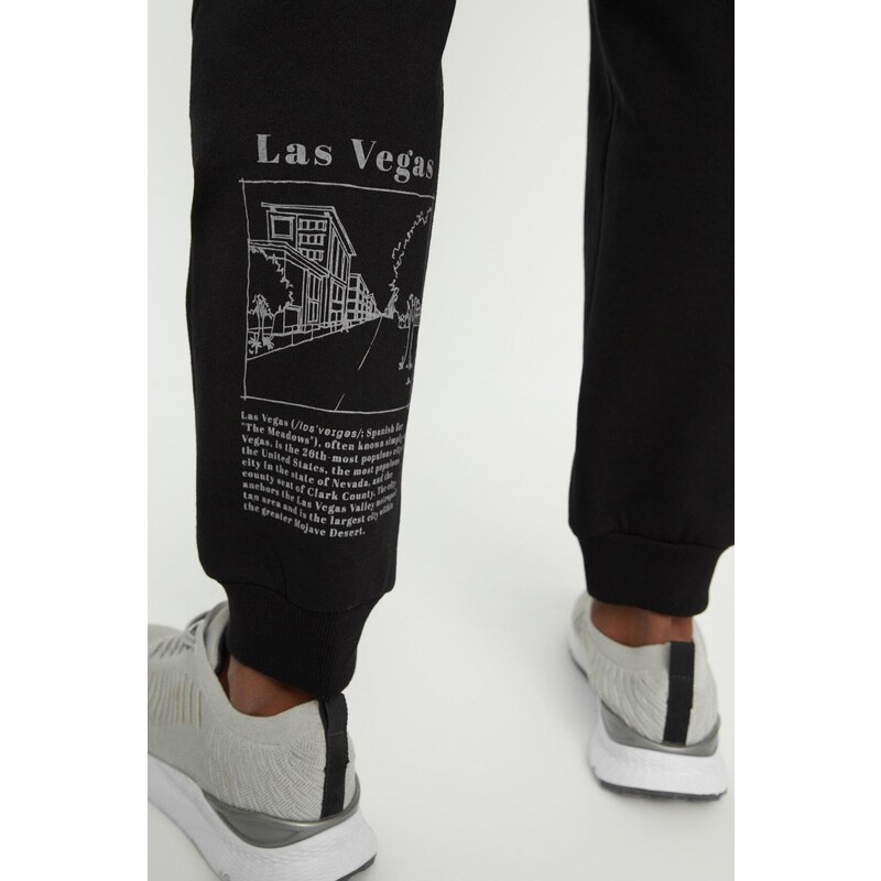 Trendyol Black Regular/Normal Fit Elastic Laced Sweatpants