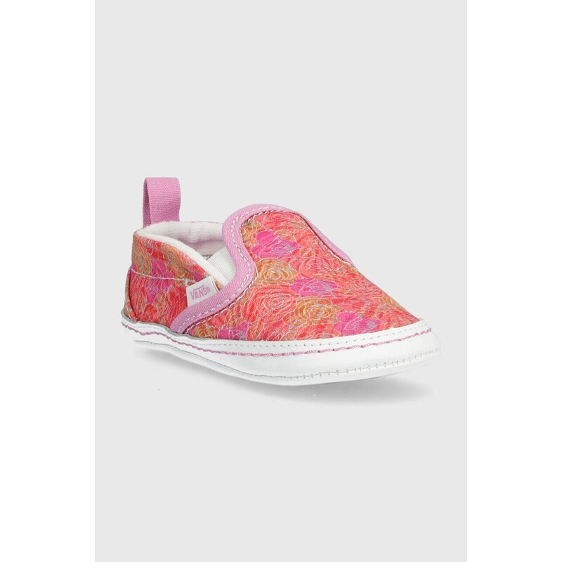 Dětské boty Vans IN Slip On V Crib ROSE MPINK růžová barva