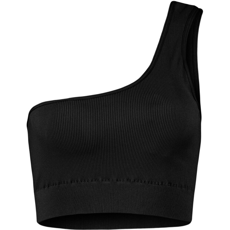 Trendyol Black Seamless/Seamless Supported/Shaping Single Shoulder Knitted Sports Bra