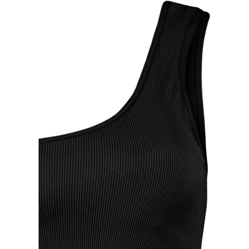 Trendyol Black Seamless/Seamless Supported/Shaping Single Shoulder Knitted Sports Bra