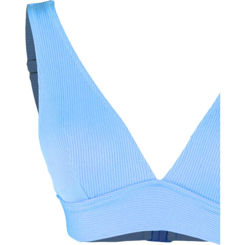 Trendyol modrý trojúhelník texturovaný horní díl bikin