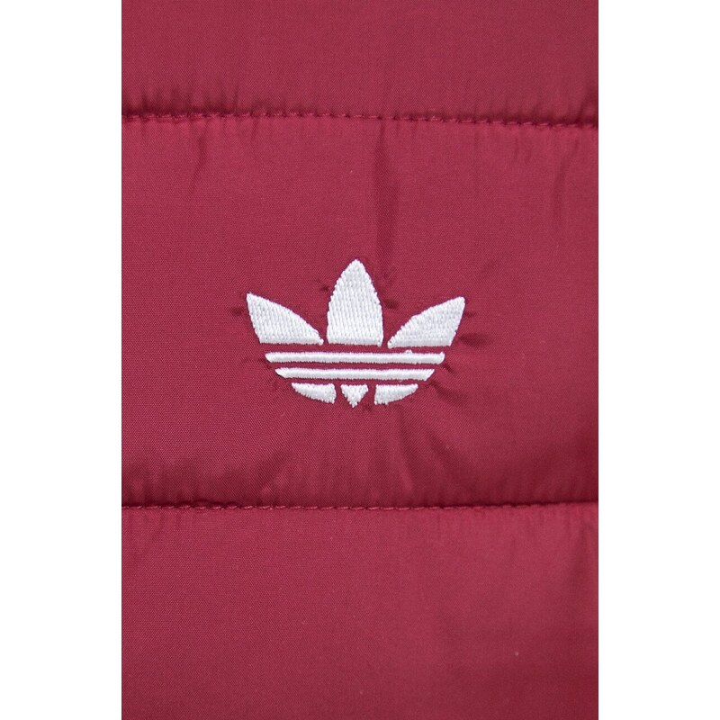 Bunda adidas Originals dámská, vínová barva, přechodná