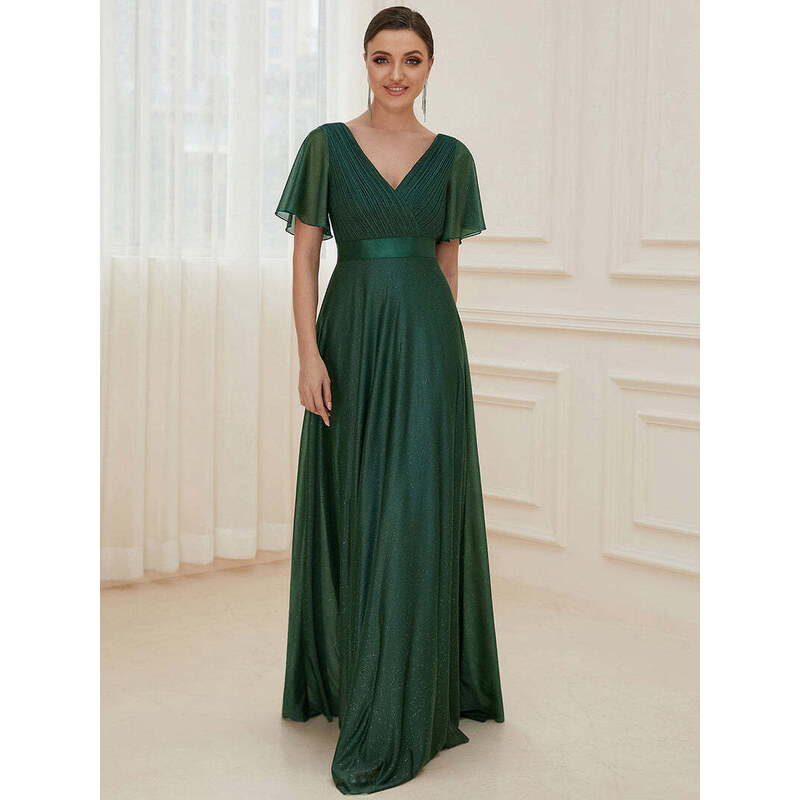 Ever Pretty plesové šaty zelené 50159 odlesky - GLAMI.cz
