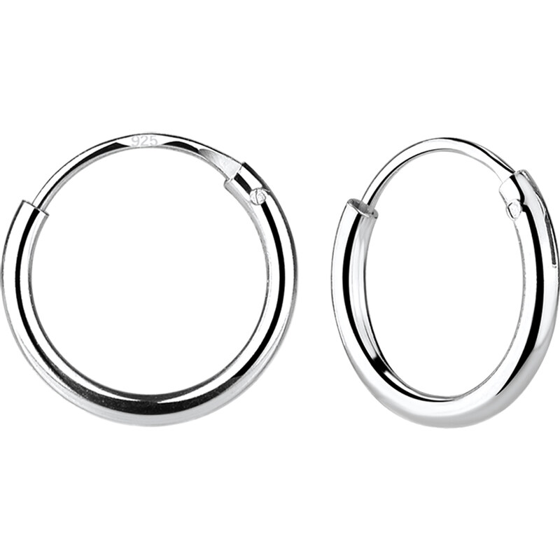 SYLVIENE Stříbrné náušnice kruhy Thick 12 mm 76837238