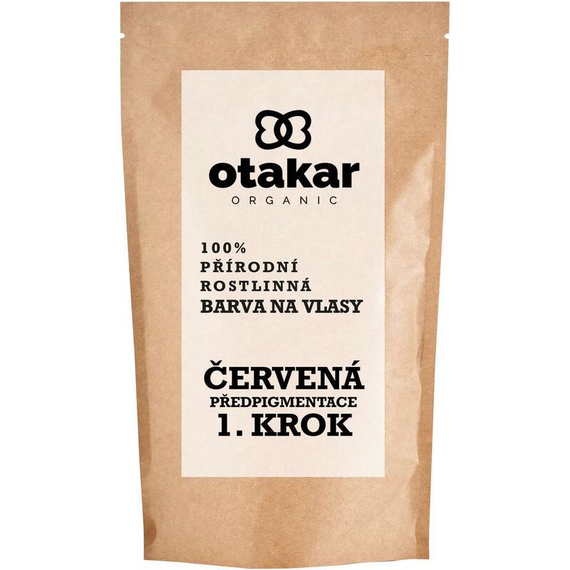 Otakar Organic - přírodní rostlinná barva na vlasy červená předpigmentace 1. krok :-: 100 g - s obalem