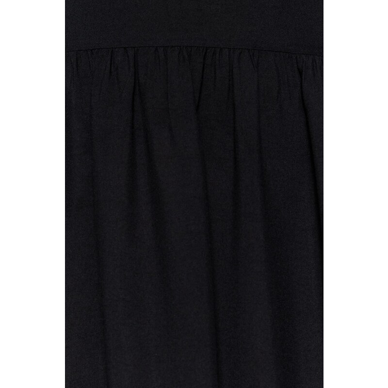 Trendyol černé áčkové maxi šaty s detailem na zádech