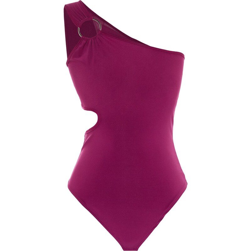 Trendyol Purple Knitted Window/Cut Out Detailed Body With Snap Snap