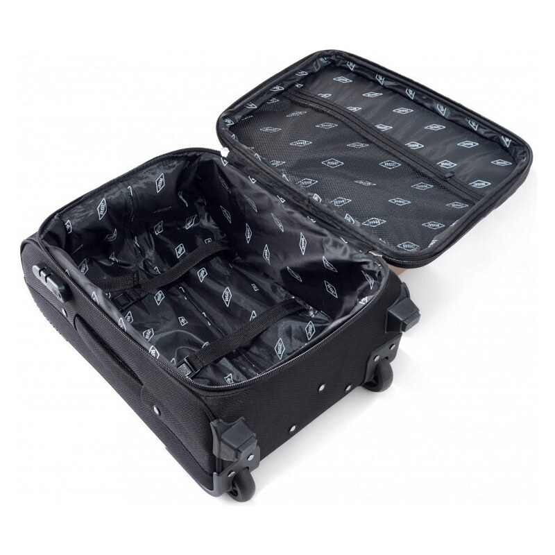 Rogal Modro-černá sada 3 objemných textilních kufrů "Golem" - vel. M, L, XL
