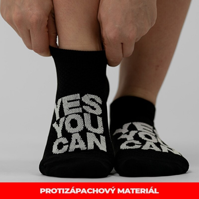 NEBBIA - Ponožky kotníkové YES YOU CAN 122 UNISEX (black)