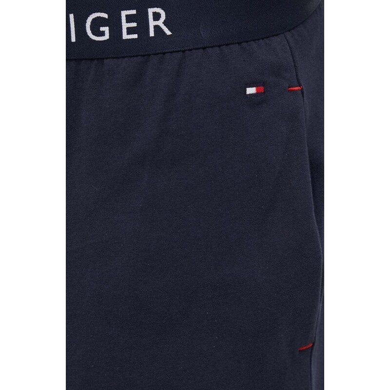 Bavlněné kalhoty Tommy Hilfiger tmavomodrá barva