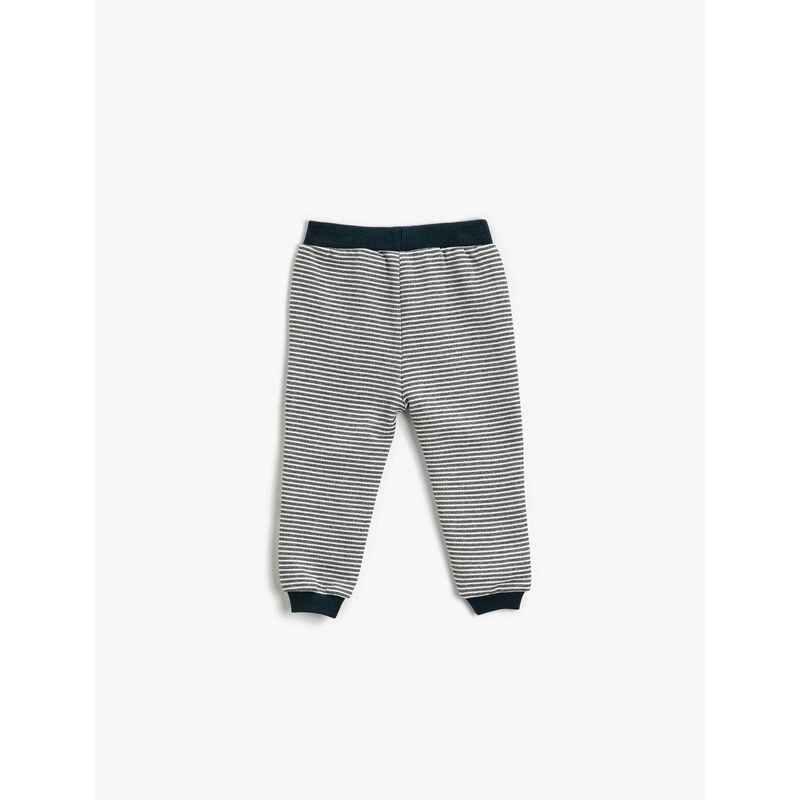 Koton Jogger Sweatpants Fox Plush Applique Detailed Tie Waist.