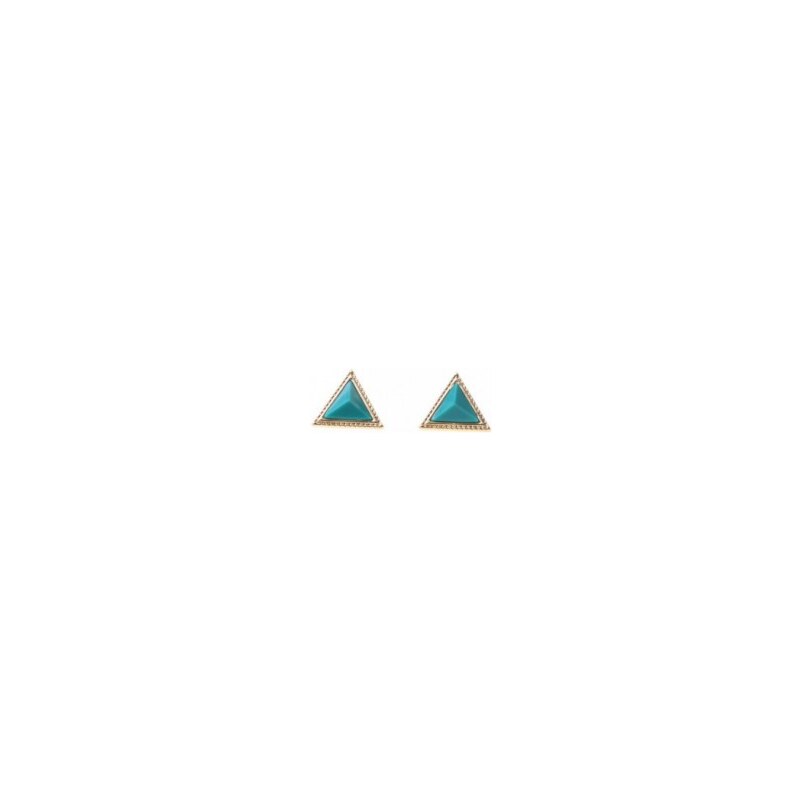 Krásná Bižu Náušnice Simple Triangle modré Z011