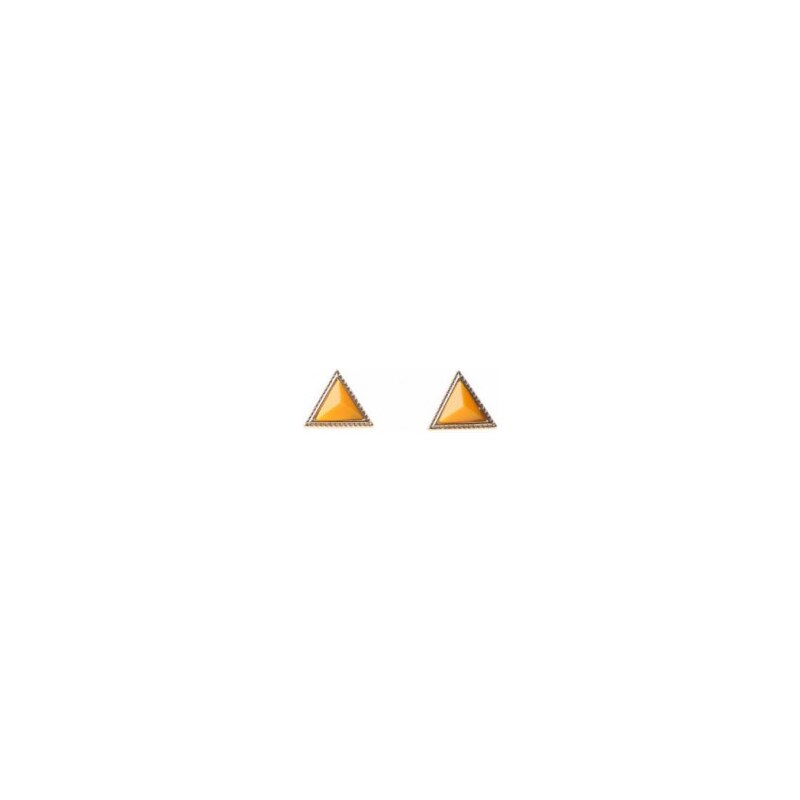 Krásná Bižu Náušnice Simple Triangle oranžové Z038