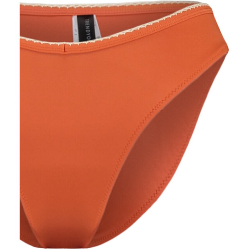 Trendyol Orange vyšívaný spodní díl bikin s pravidelnými nohavicemi