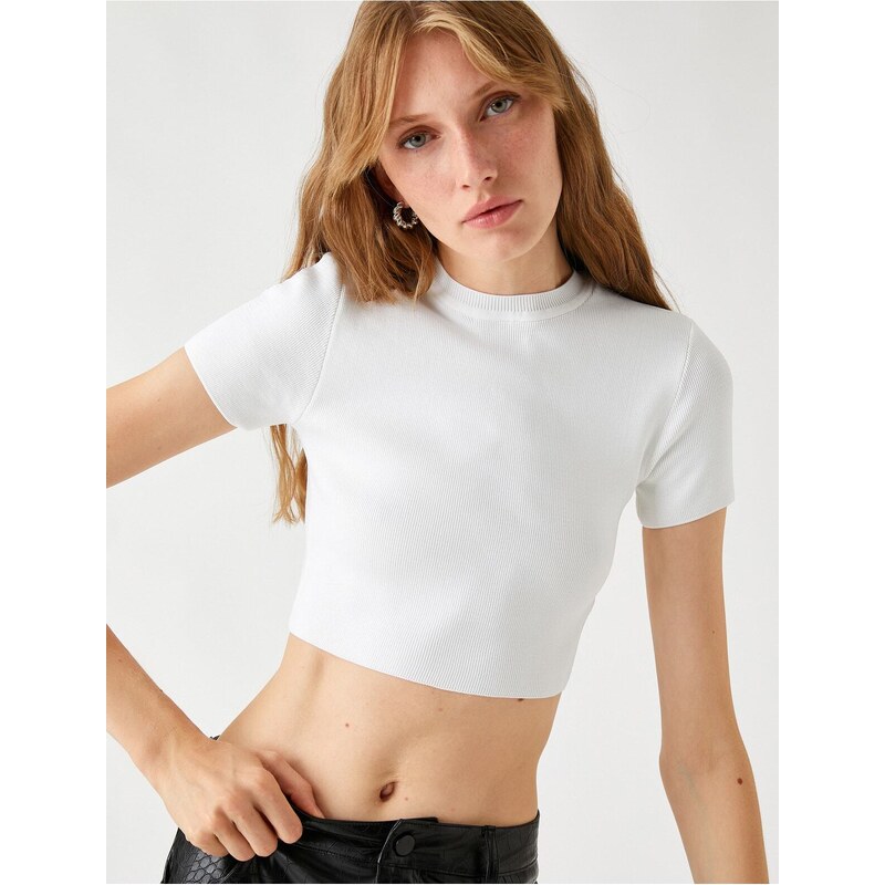 Koton Crop Knitwear Sweater Short Sleeve