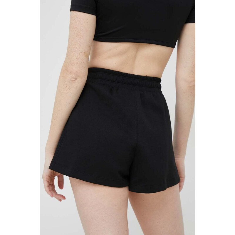 Kraťasy Calvin Klein Jeans dámské, černá barva, s aplikací, high waist