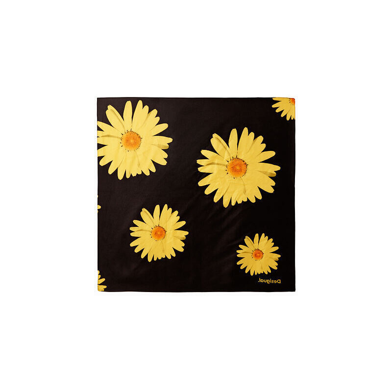 Dámský šátek DESIGUAL DAISIES 2000 BLACK