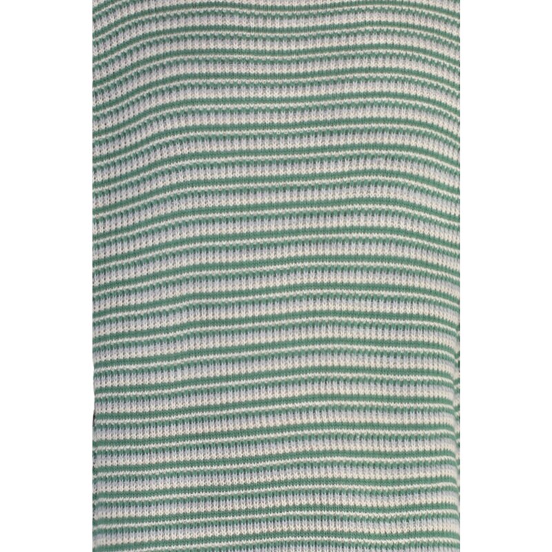 Trendyol Mint Oversize Fit Turtleneck Striped Knitwear Sweater