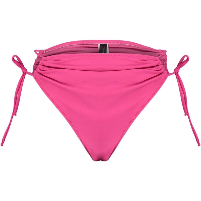 Trendyol Fuchsia Cut Out/Window Vysoký pas Regular Bikini Bottom