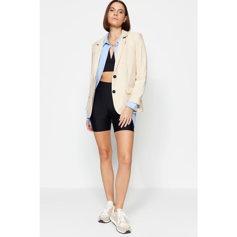 Trendyol Stone Regular Lined Woven Blazer Jacket