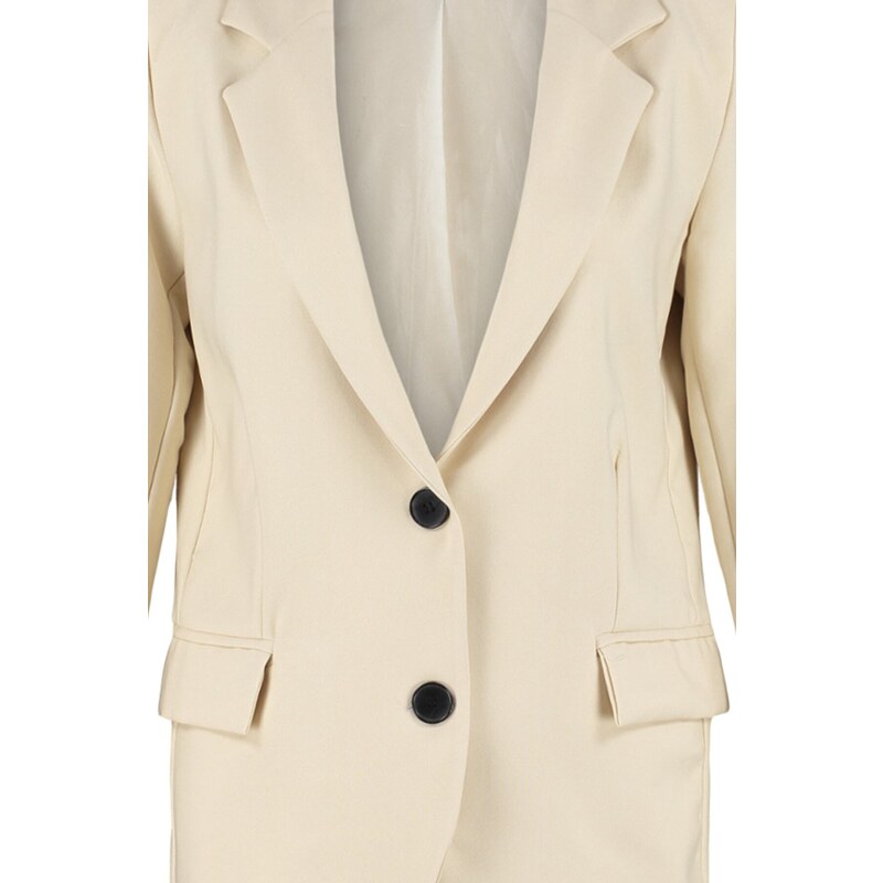 Trendyol Stone Regular Lined Woven Blazer Jacket