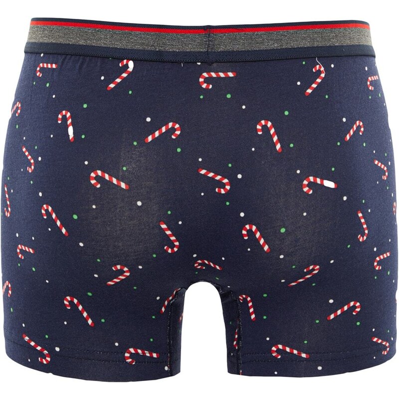 Trendyol Multi-Colored 3-Piece New Year Patterned-Straight Pack Cotton Boxers