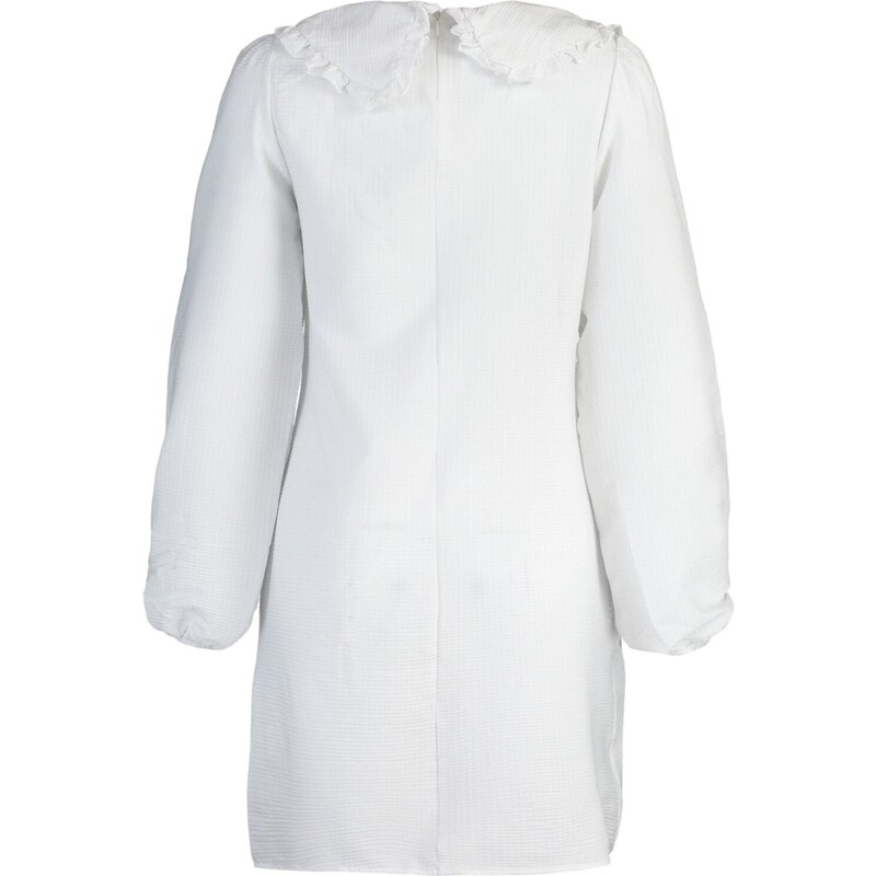 Trendyol White Baby Collar Woven Cotton Tunic