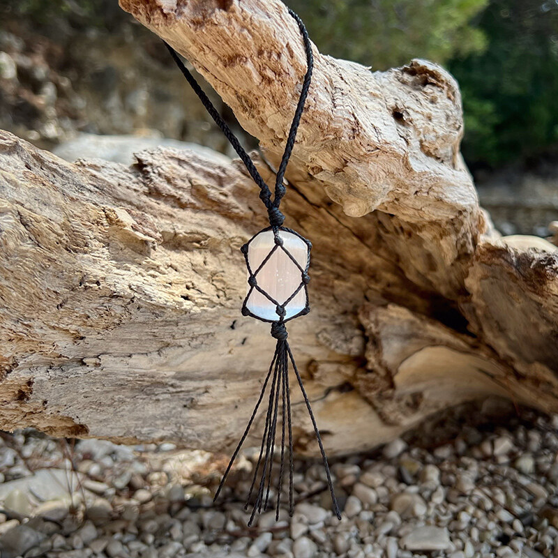Estemia Macramé ochranný amulet do auta se selenitem 76896424