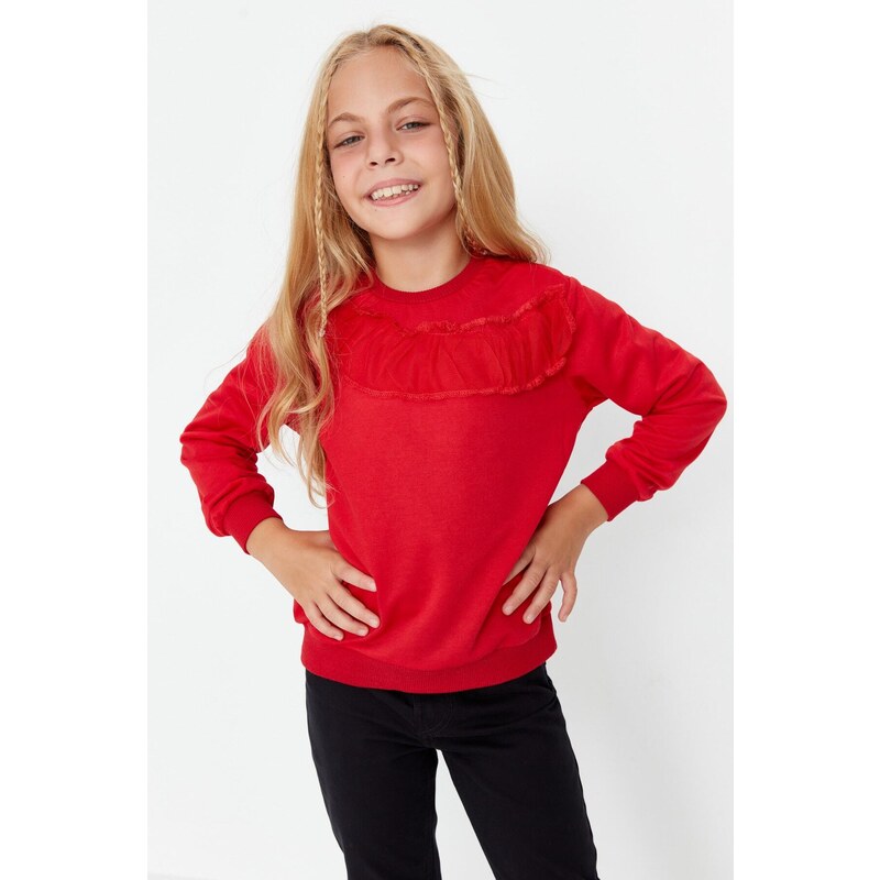 Trendyol Sweatshirt - Red - Regular fit