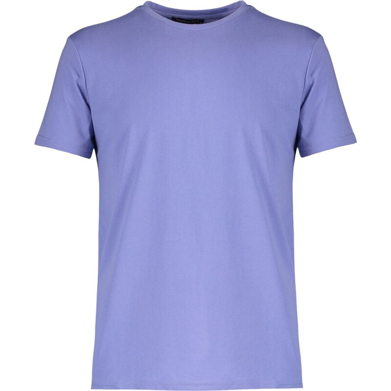 Trendyol Lilac Basic Regular Fit Crew Neck Tričko s krátkým rukávem